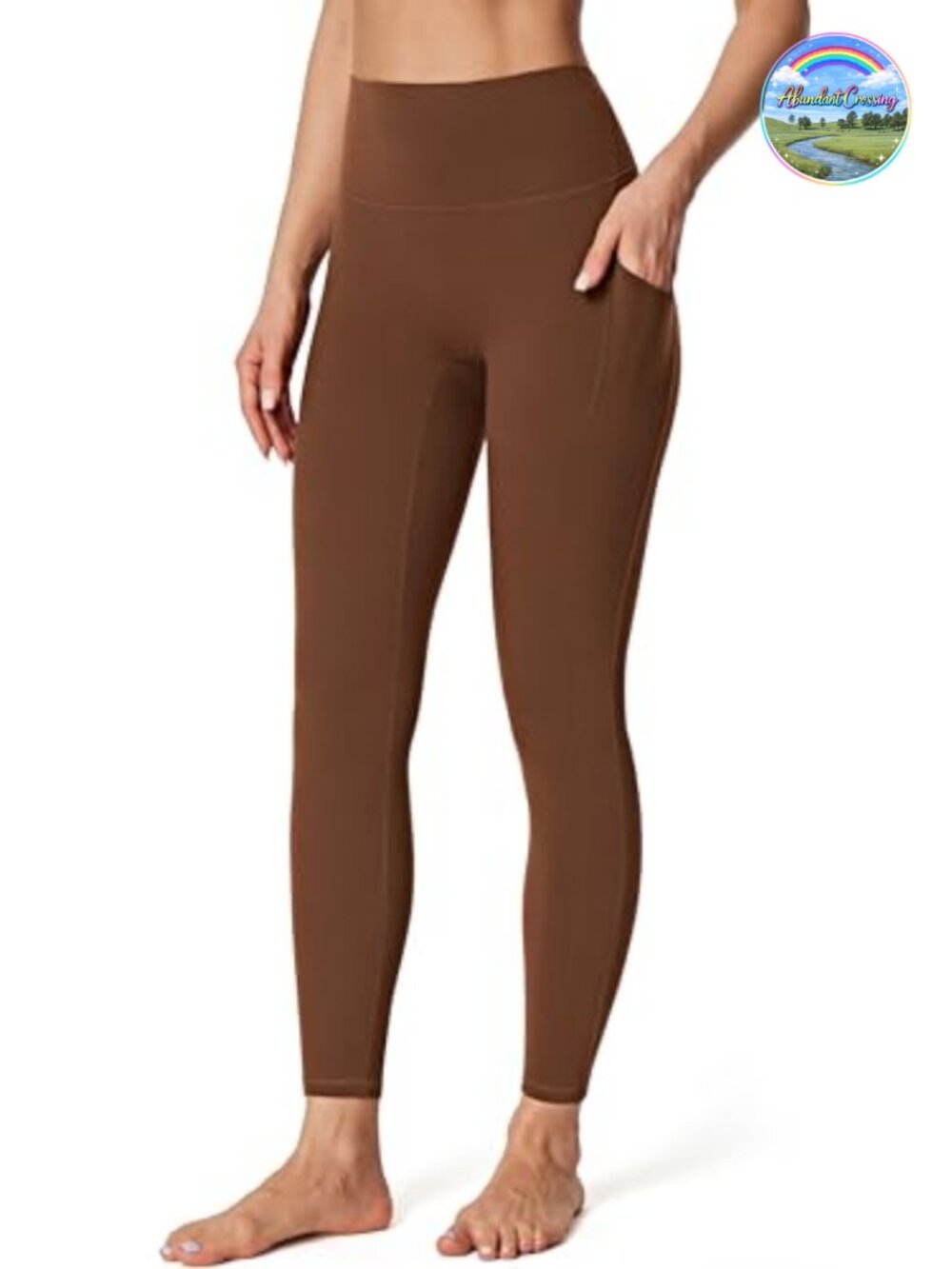 IUGA Buttery Soft Leggings No Front Seam Tummy Control with Pockets